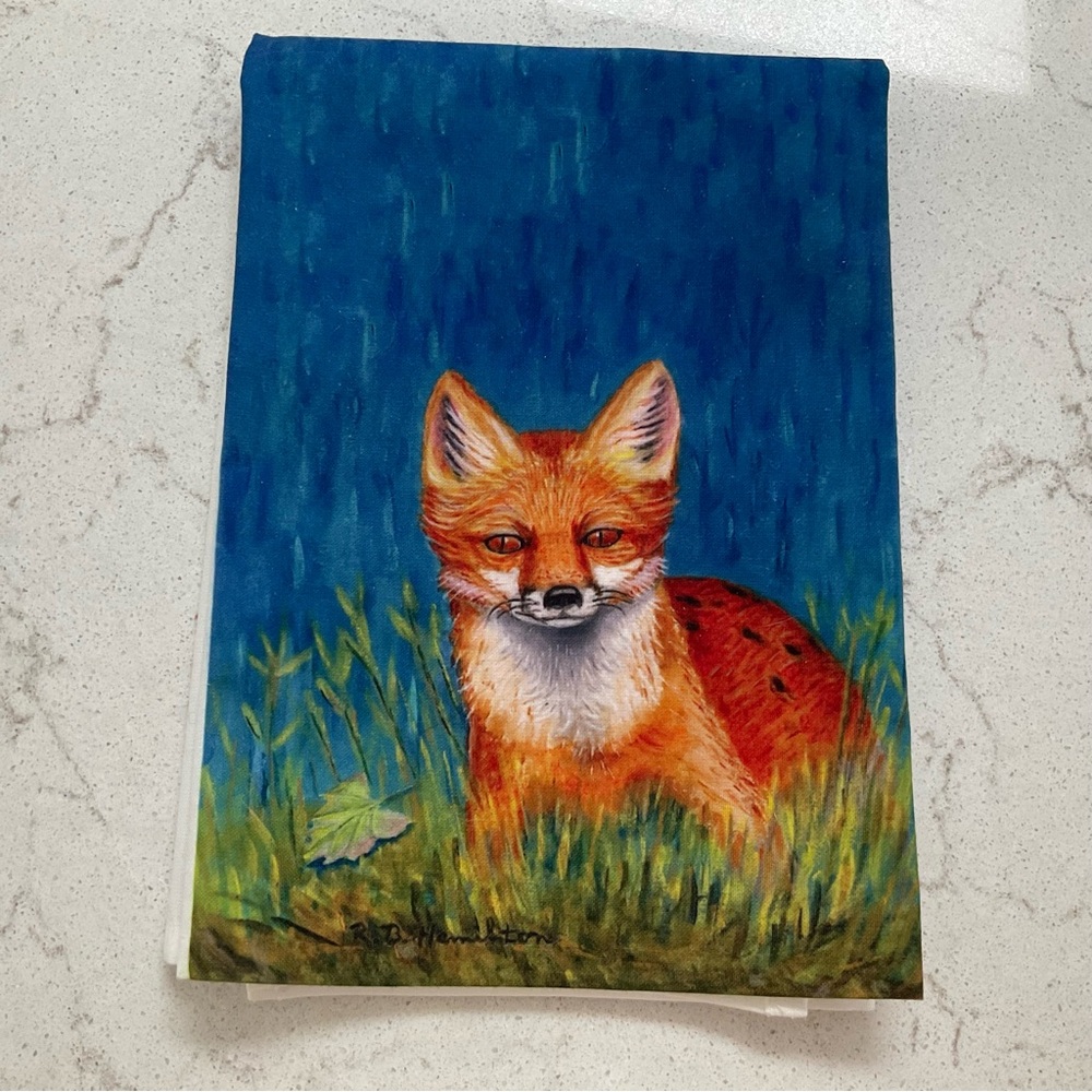 Betsy Drake Red Fox Guest or Tea Towel RB Hamilton Wildlife Woodland Kitschy